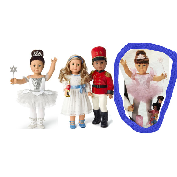 American Girl SUGAR PLUM FAIRY Nutcracker Suite Ballet Outfit Tiara Wand Tights+ - Picture 2 of 16